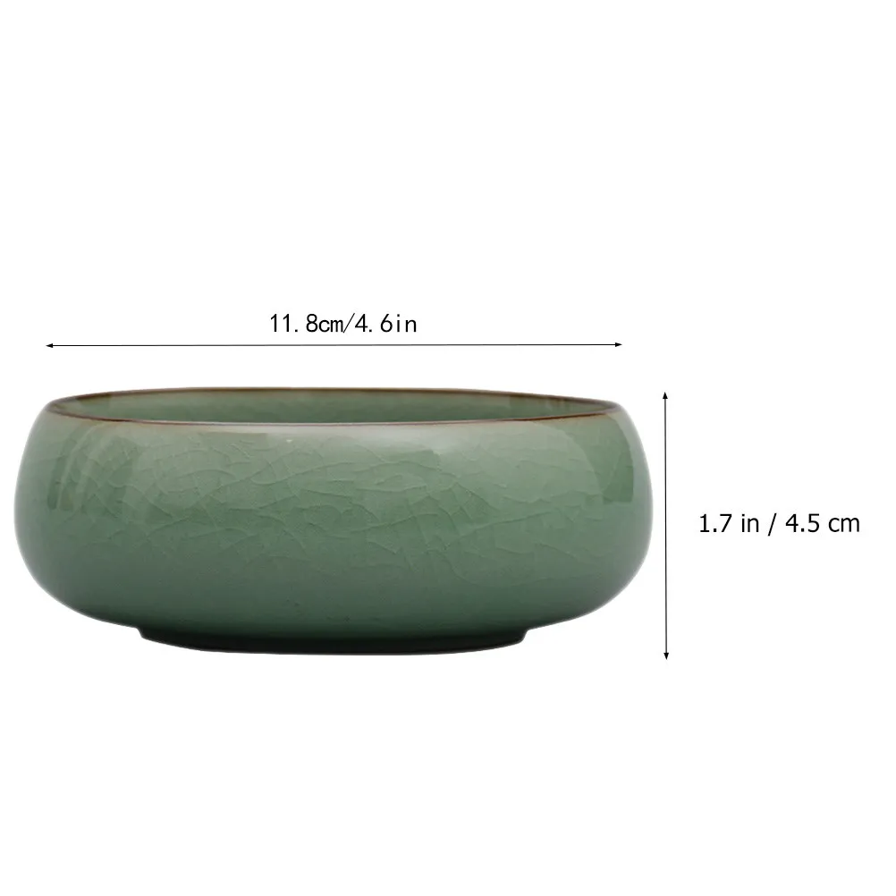 1Pcs Celadon Ink Brush Washer Tea Basin Multi-Functional Porcelain Pot Sumi Brush Wash Calligraphy Tea Wash Cup