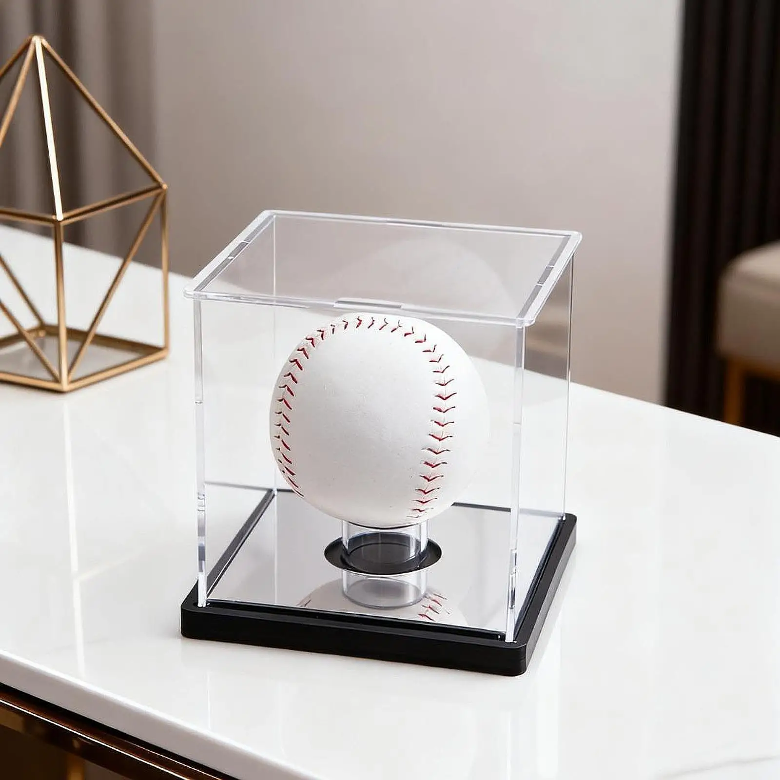 Baseball Display Case Gift Protection Sports Father's Day Gift Ball Holder Baseball Holder Baseball Storage Box for Home Bedroom 3