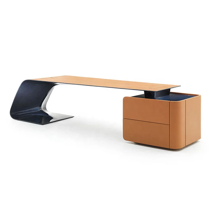 High Quality Luxury Modern Office Desk And Chair Set Office Conference Table With Cabinet Italian Design Executive Desk