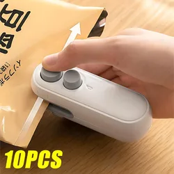 Portable Mini Sealer 2 in 1 Heat Sealer for Snacks  Home Use Rechargeable Sealer Vacuum Sealer Snacks Plastic Bag Heat Sealer