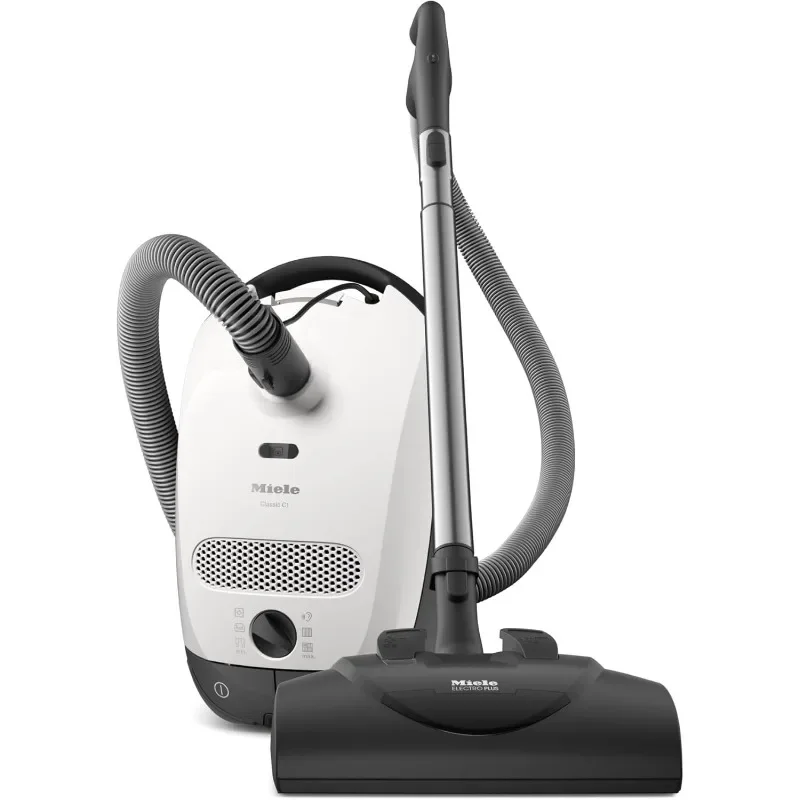 Miele Classic C1 Bagged Canister Vacuum, Lotus White