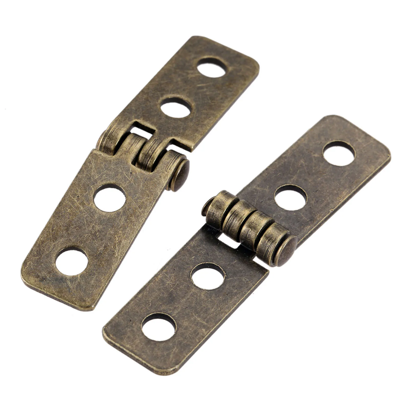 2Pcs Jewelry Wood Box Furniture Decorative Hinge Antique Bronze Drawer  Cabinet Door Luggage Rectangle Hinge 4 Holes 58*13mm