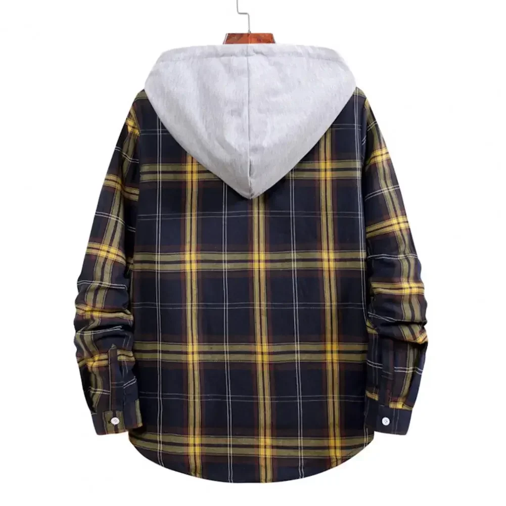 

Men Winter Shirt Casual Oversized Thermal Color Matching Winter Shirt Coat Men Autumn Coat for Work