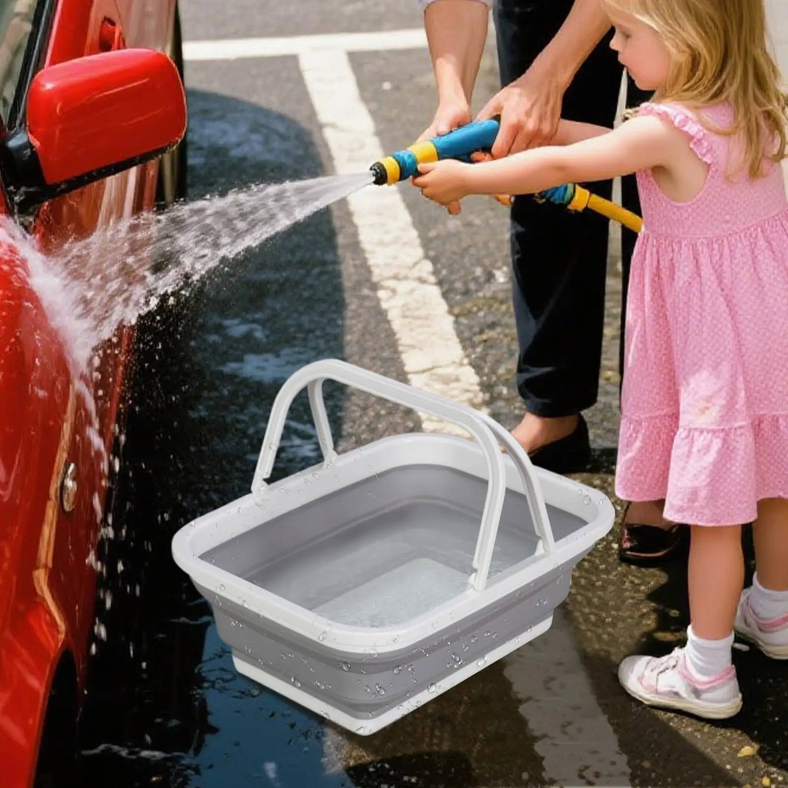 

Бассейн для мытья ног, умывальник для ног, складное нескользящее ведро для замачивания, душ, мытье, пляж, педикюр на открытом воздухе