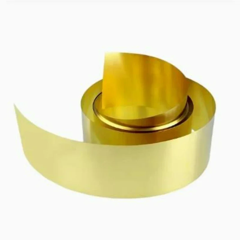 H62 Messingstreifen, dünne Goldfolie, Messingfolienplatte, DIY, individuelle Breite 5-120 mm, für Bastelarbeiten, Schmuckherstellung, Metallhandwerk – Detail 4
