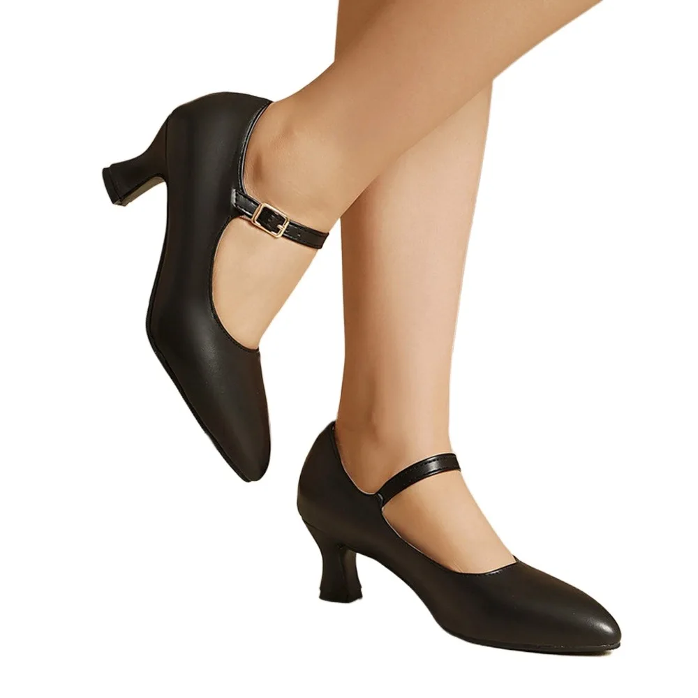 

Vintage One Strap Mary Jane High Heels Women Pointed Toe Kitten Heel Pumps Large Size 34-48 Black White Casual Office Shoes 2526