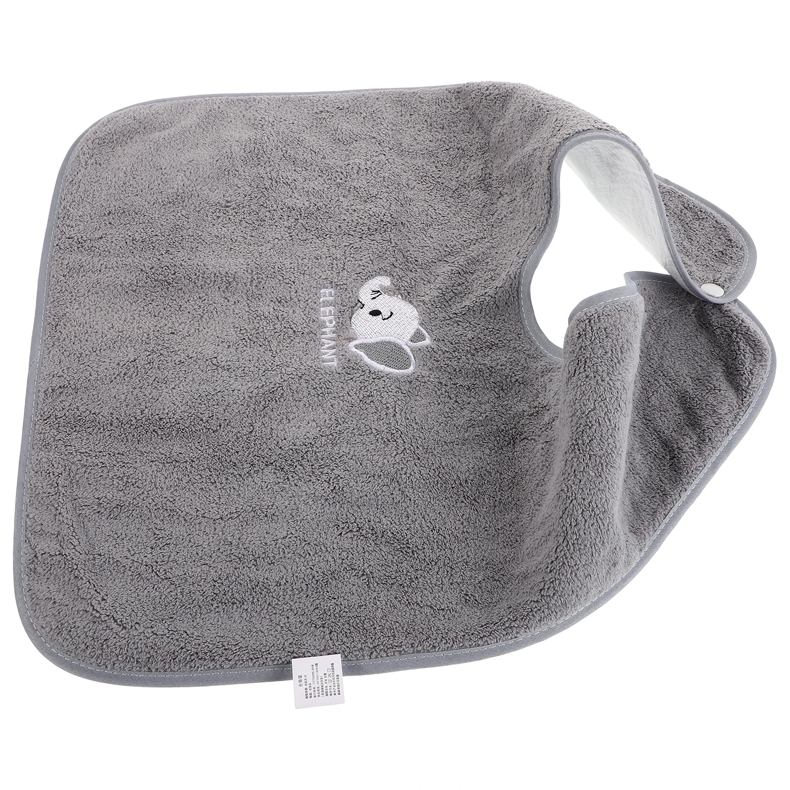 

4Pcs Baby Washcloth Bibs Children Drooling Teething Adjustable Light Grey Waterproof Toddler Saliva Cloth Training
