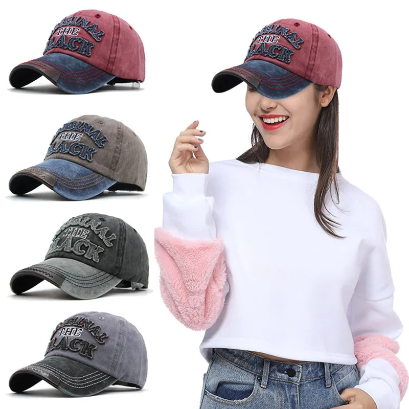 Letter Embroidery Baseball Caps Women Men Sports Hat Colorblock Patchwork Street Visors Cap Fashion Hip Hop Snapback Hats New