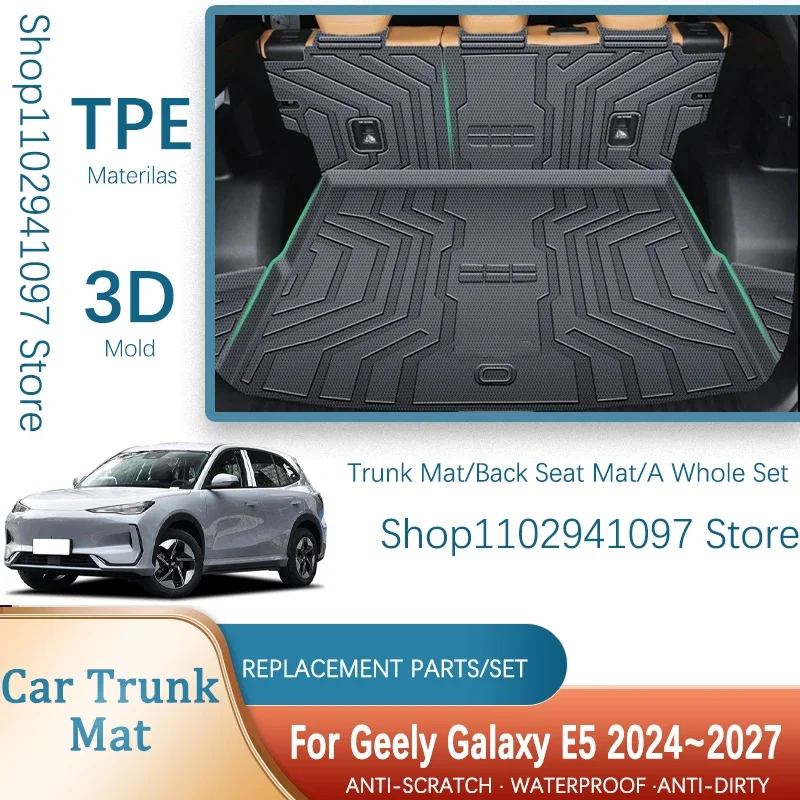 

Car Boot Trunk Mat For Geely Galaxy E5 Proton e.MAS 7 2024 2025 2026 2027 Waterproof Rear Trunk Mat Storage Pad Auto Accessories