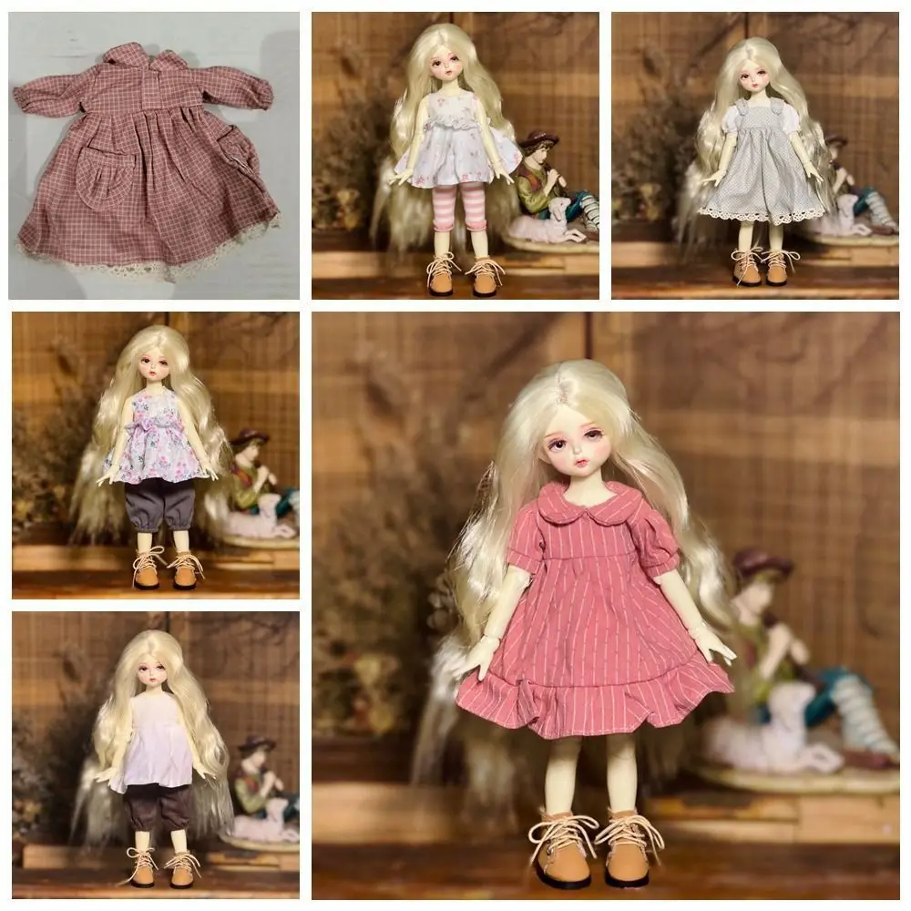 Acessórios de brinquedo roupas de boneca bjd roupa de brinquedo olhos 3d simulado olho dobradiça boneca vestido 1/6 bjd brinquedo roupas juntas removíveis boneca