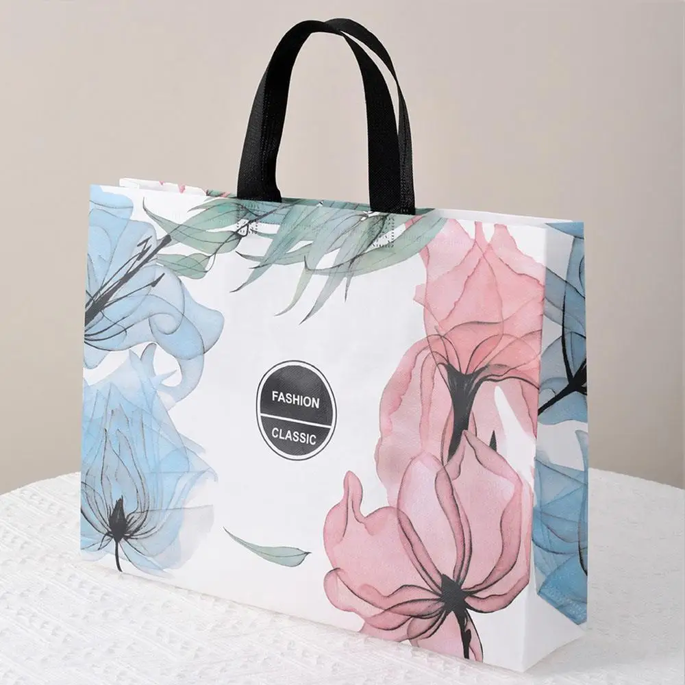 

Simple Reusable Shopping Bags For Women Portable Foldable Eco-Friendly Grocery Heavy Duty Handbag Large Capacity Tote Bag