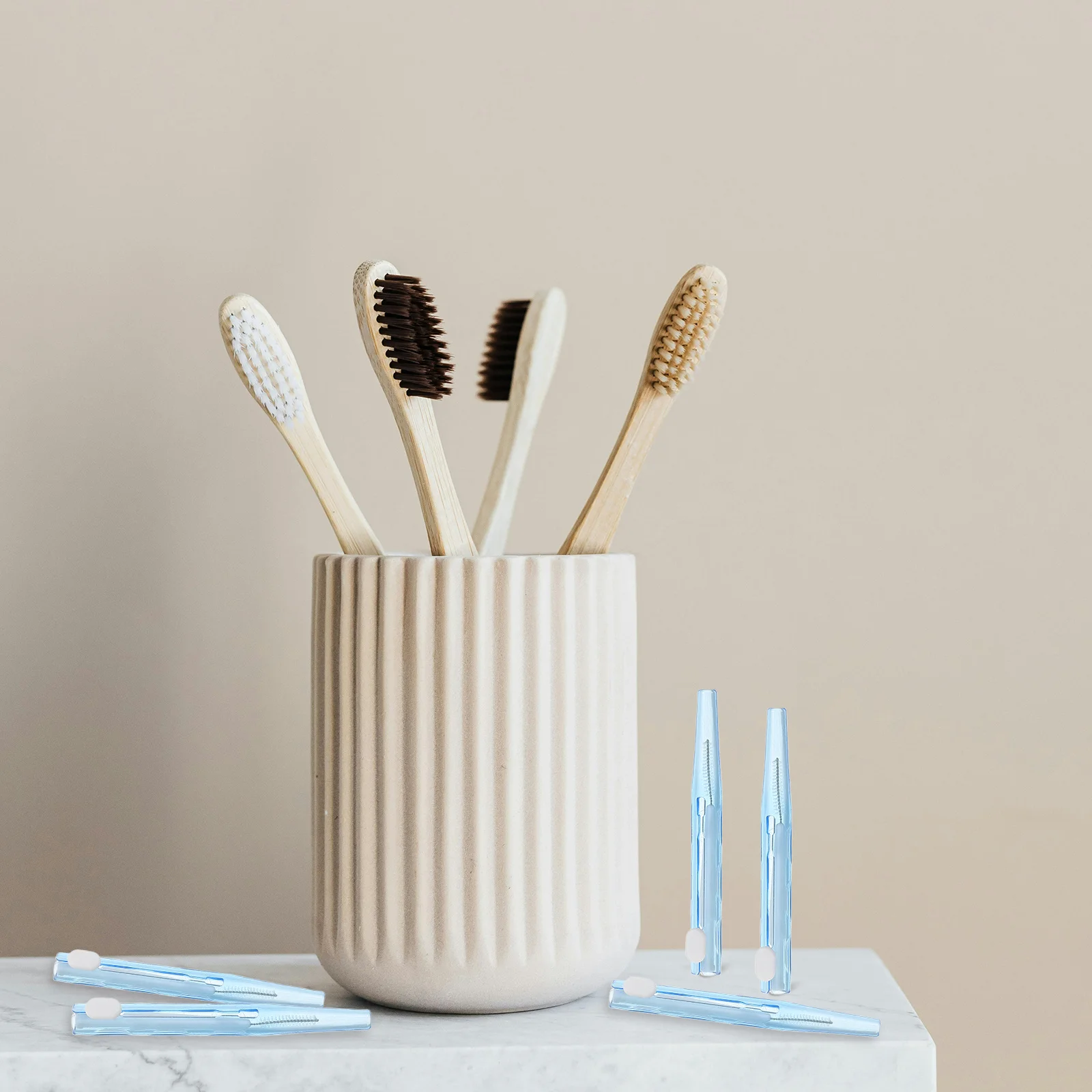 ไม้จิ้มฟันทำความสะอาดซอกฟันแบบดัน-ดึง ขนแปรงนุ่ม พกพาสะดวก อุปกรณ์ดูแลช่องปาก แปรงทำความสะอาดฟันสำหรับผู้ใส่เหล็กดัดฟัน เหมาะสำหรับการเดินทาง 40 ชิ้น