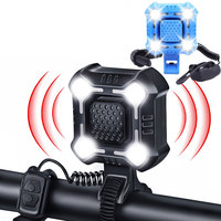 4 LEDs Bicycle Light Electric Horn 140dB Bike Bell Waterproof USB Charging Bicycle Horn Headlight Bicycle Alarm Bell