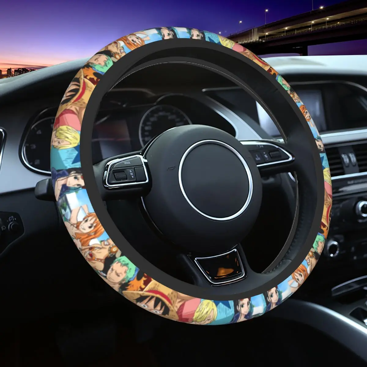 37-38 Car Steering Wheel Covers One Piece Universal Cartoon Auto Decoration Suitable Steering-Wheel Accessories