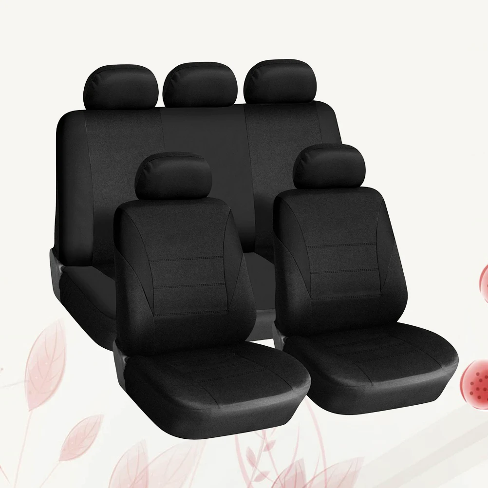 

Universal Car Seat Cover Durable Material Side Compatibility Black Suv Van Truck Car Interior Accessory