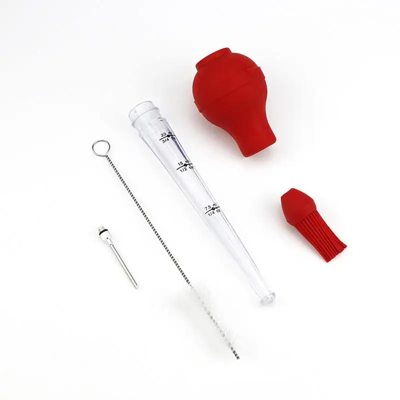 Turkey Baster Syringe Turkey Baster Syringe With Meat Injector Needle Silicone Turkey Seasoning Pump With Inject Needle Basting