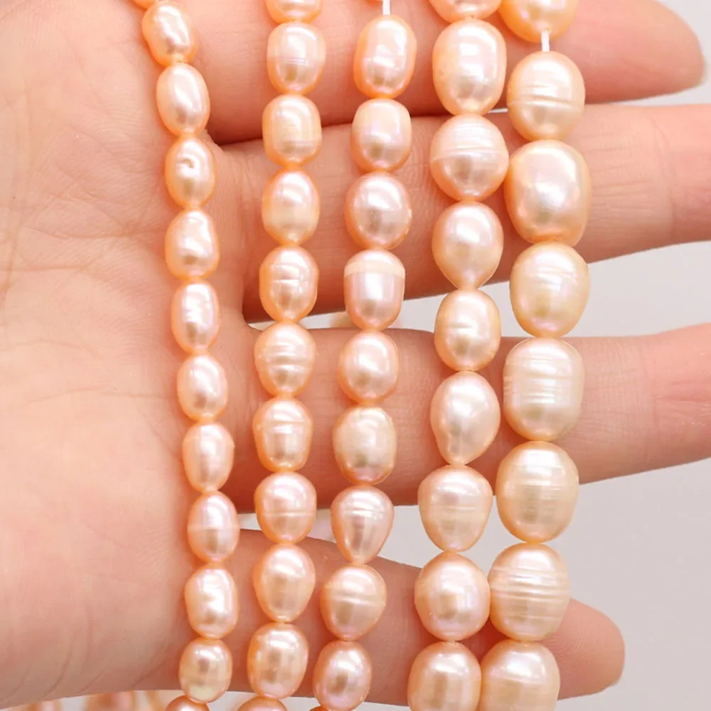 

AA Pink Rice Cultured Pearl Natural Freshwater Pearl Spacer Beads for Jewelry Making Supplies DIY Necklace Bracelet Accessories