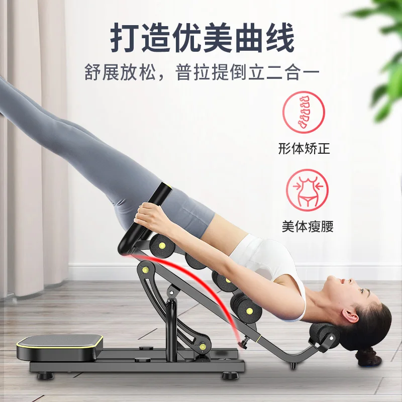 Pilates spine corrector for correcting scoliosis of spine, equipment and instruments  and thin shoulder handstand machine