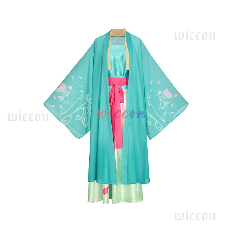 Maomao คอสเพลย์ชุดวิกผม Apothecary ไดอารี่โบราณ Hanfu สีเขียวชุด Headwear ต่างหูผู้หญิง Convention ชุด