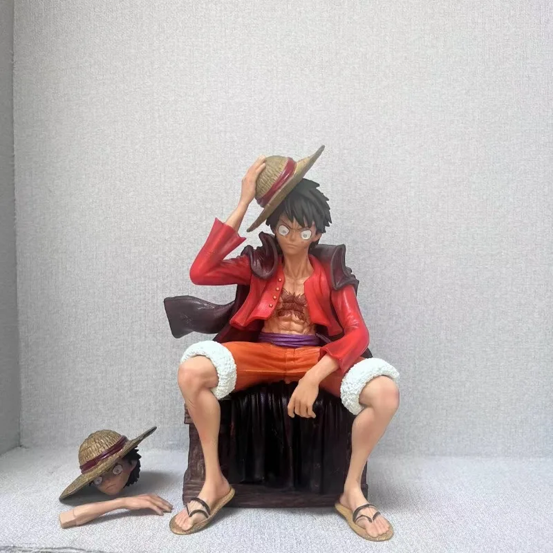 One Piece Anime Action Figure Rufy Statue Figure Gli ornamenti possono essere sostituiti con la decorazione del desktop della bambola modello a doppia testa
