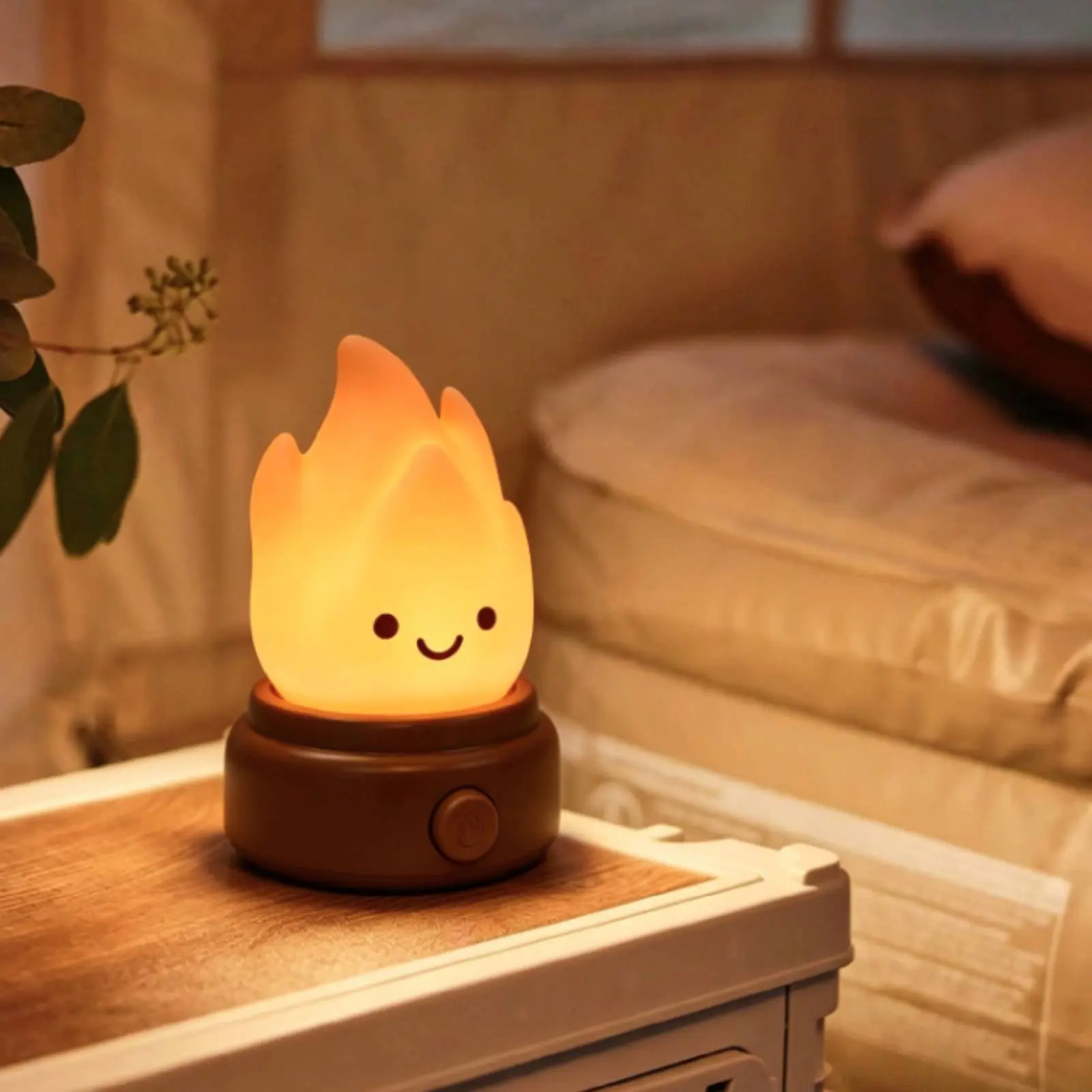 

Flame Night Light Rechargeable Campfire Night Light Home Lighting LED Flicker House Decoration Portable for Children, Nursing