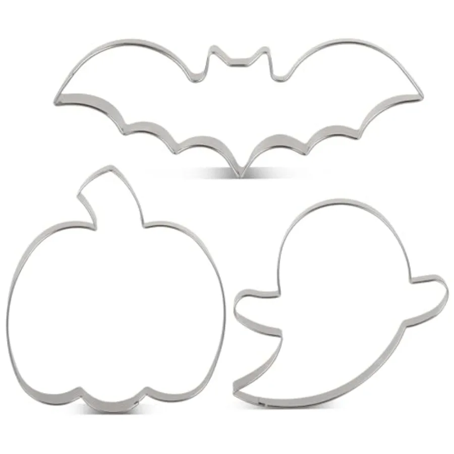 

Halloween Ce Cutter Set 3-pc Pumpkin Bat Ghost Ce Cutters