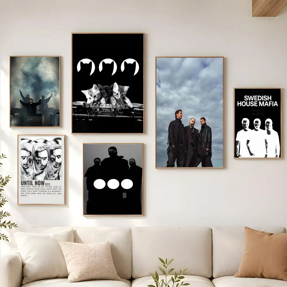 Póster de la mafia sueca SHM, calcomanías de pared autoadhesivas HD modernas e impermeables para el hogar y la oficina
