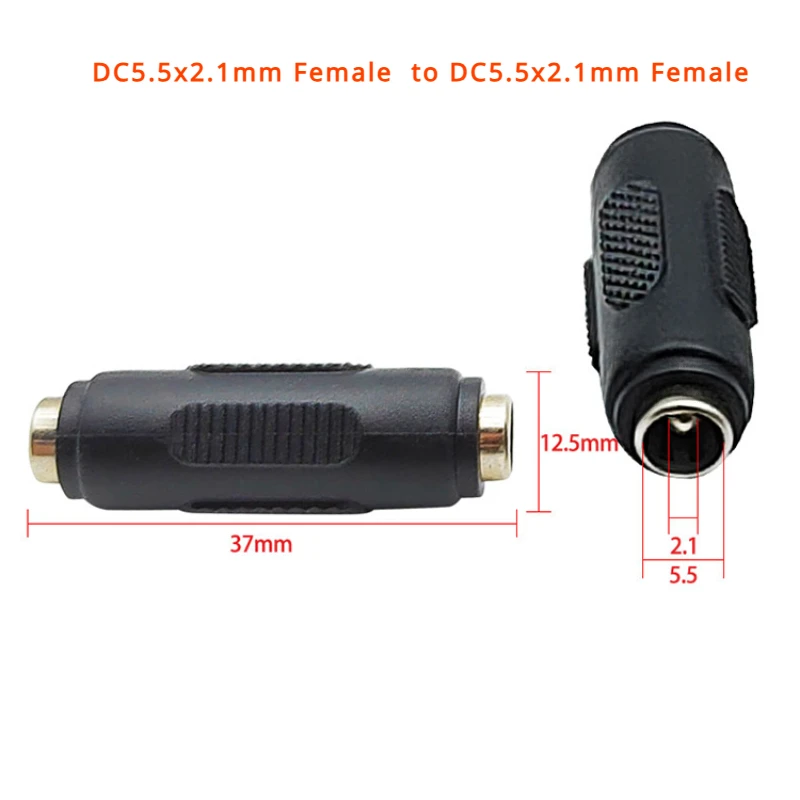DC5.5*2.1mm/5.5*2.5mm/3.5*1.35mm/4.0*1.7mm DC double female to female Power Socket Connector CCTV Panel Mounting Jack Adaptor