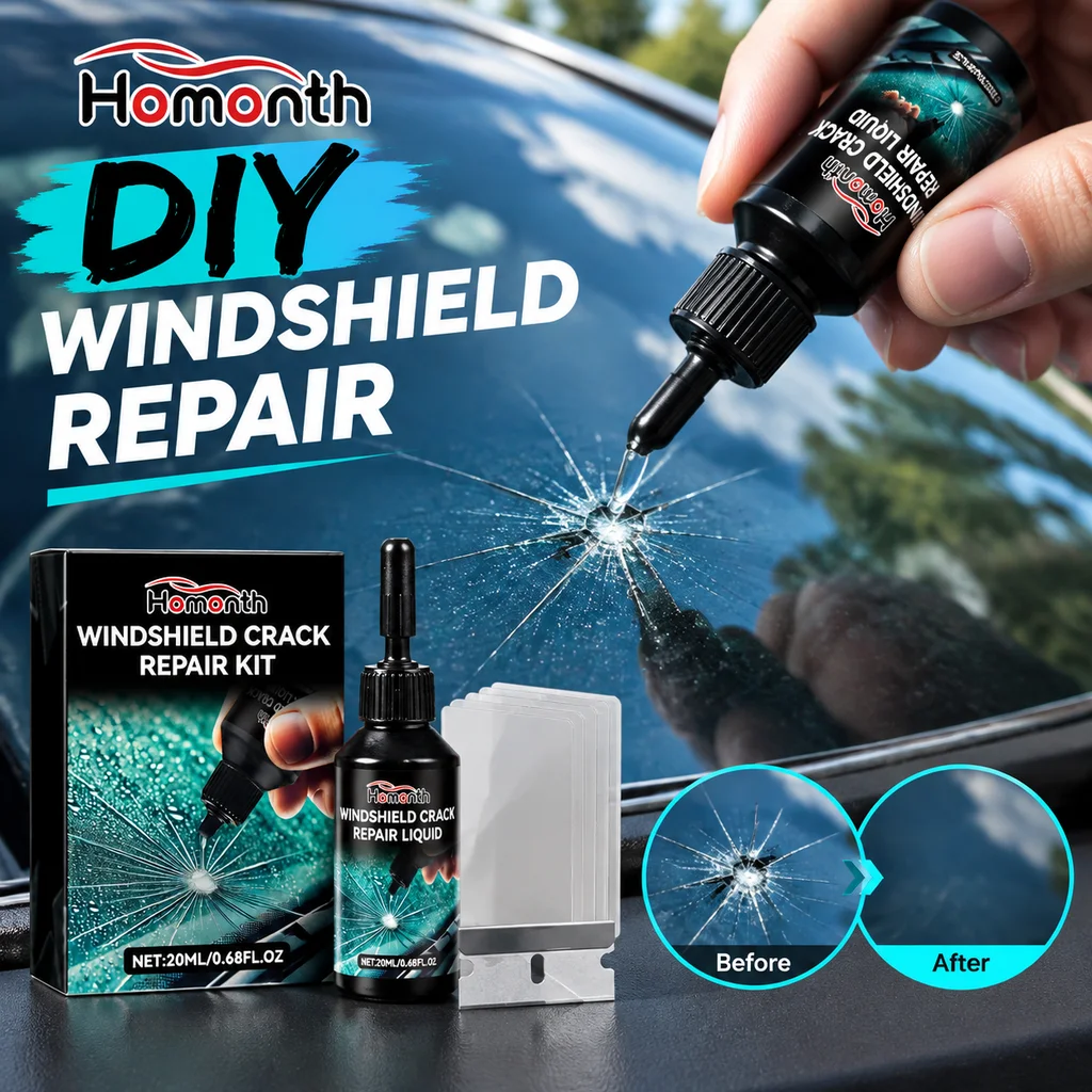Universal Auto Windshield Repair Kit Car Glass Crack Fix Tool UV Resin Automobile Glass Scratch Remover Fluid DIY Windscreen Polishing Maintenance Set