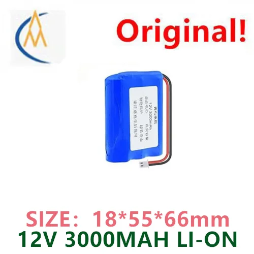 buy more will cheap Original genuine replacement 18650 lithium battery 3000MAH with plug 12V3 string fishing lighting flashlight