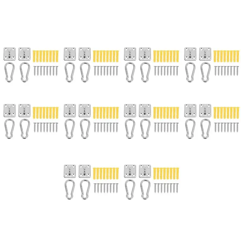 B03C-20 Sets Of Suspended Ceiling Wall Mount U-Shaped Hooks Stainless Steel Heavy Duty Multi-Function Hammock With Hook