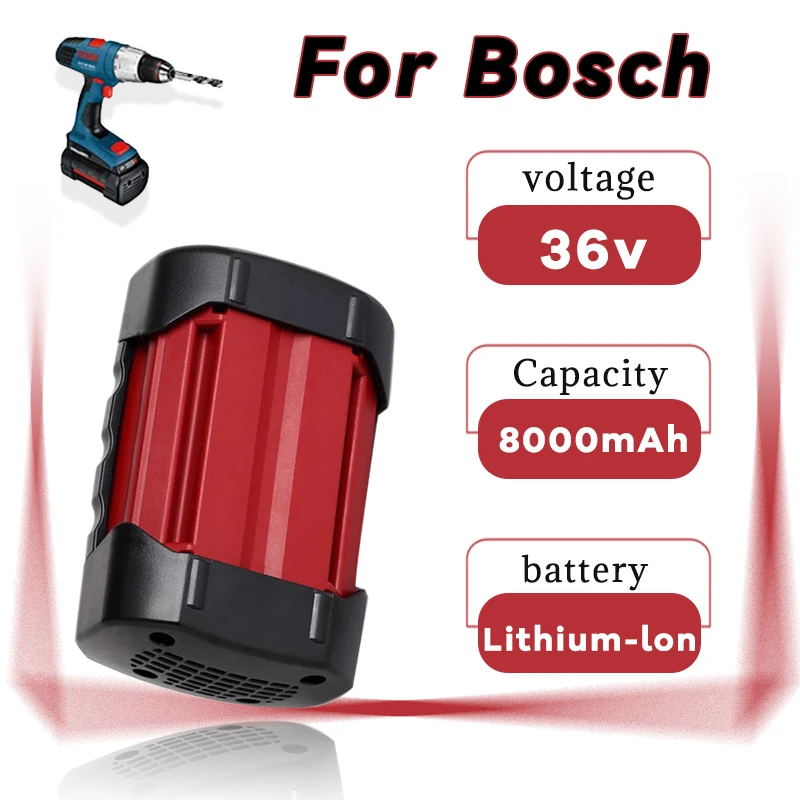 

Литий-ионный перезаряжаемый аккумулятор для Bosch 36 В 2607336003 Ач, BAT810, BAT840, D-70771, BAT836, BAT818, Сменные Аккумуляторы для инструментов