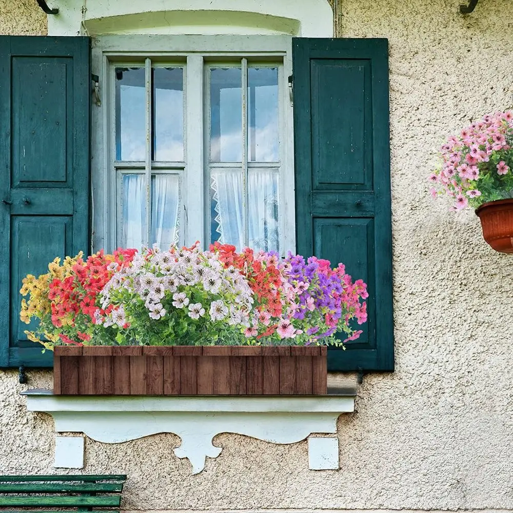 زهرة اصطناعية من الأوكالبتوس واقعية ، زهور الخريف البنفسجية الجمالية ، الحرير الصناعي ، الخريف ، المزارعون في الهواء الطلق ، الشرفة الأمامية #3