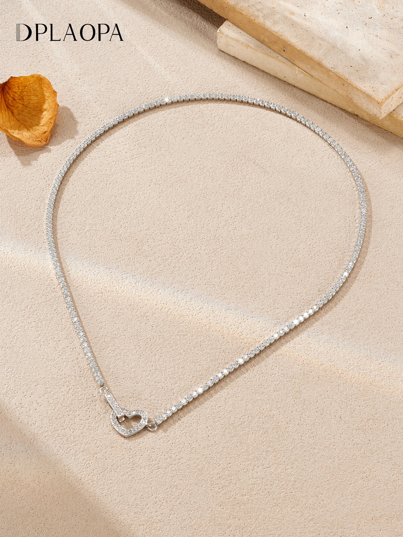 

DPLAOPA Women 925 Sterling Silver Heart Lock CZ Zircon 39cm Necklace 2025 Elegant Fine Fashion Luxury Wedding Jewelry