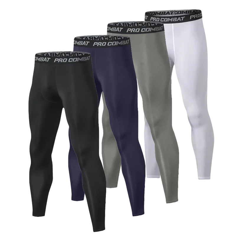 1 Pcs Men's Solid Color Compression Tights - Breathable Quick Dry, High Elasticity Sports Tight Pants, Suitable For Gym, Running