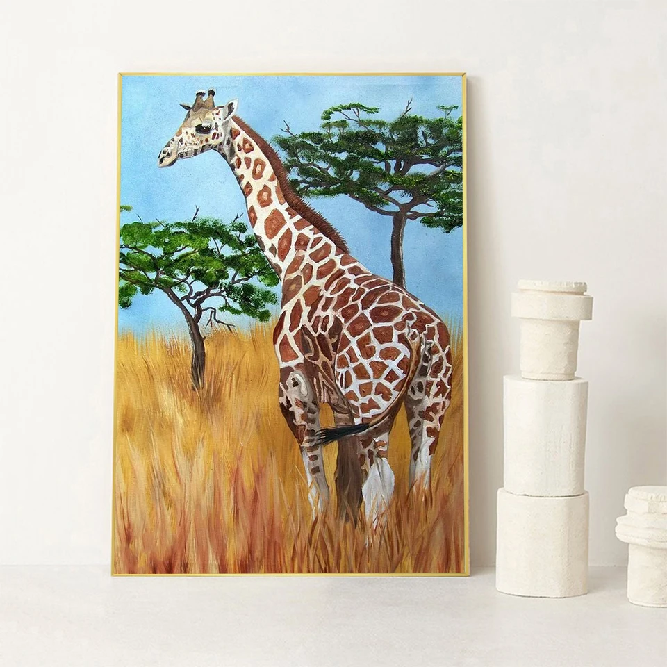 AB 90 colori pittura diamante 5D animale ricamo giraffa punto croce kit artistico immagine decorazioni per la casa set di adesivi murali trapano