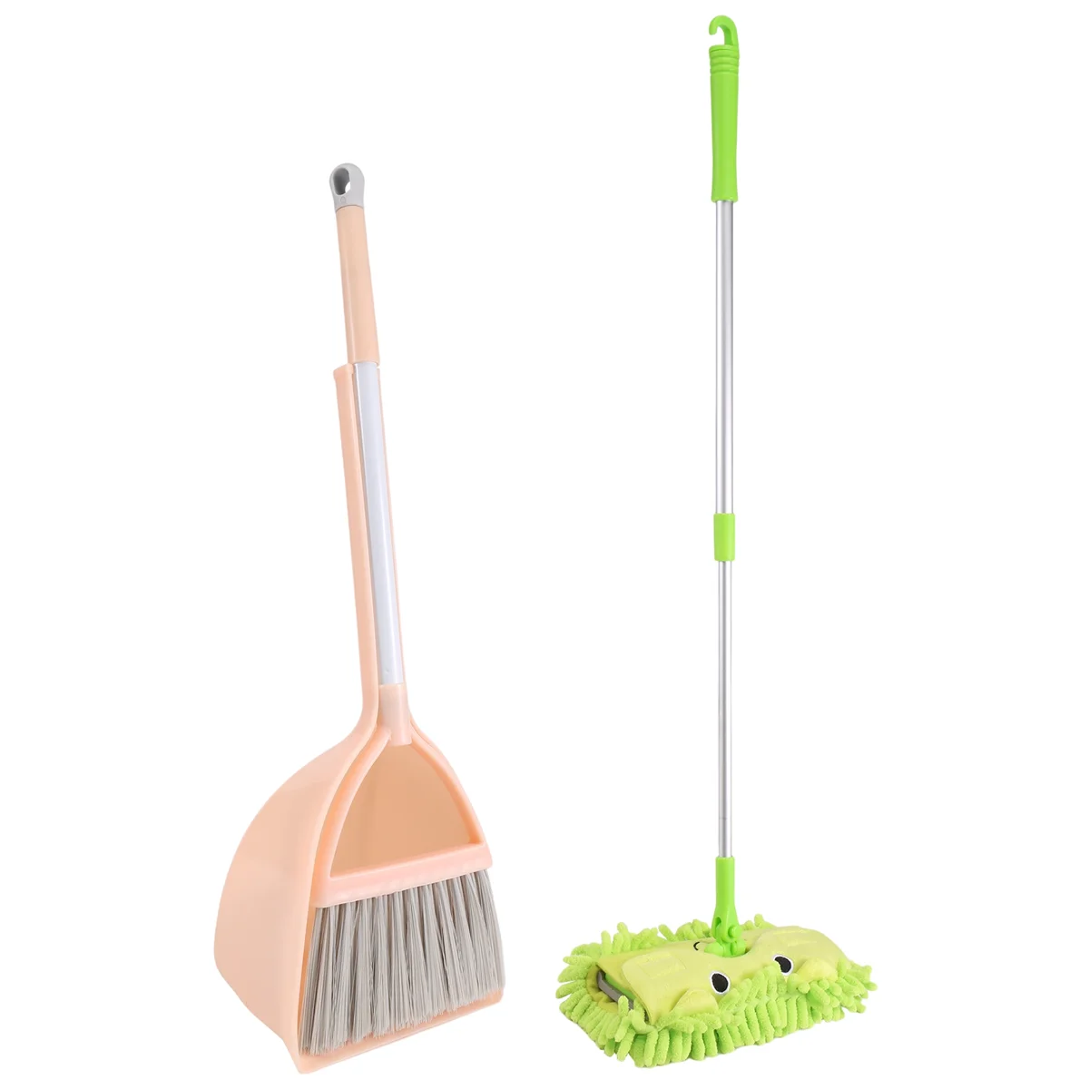 Kid's Housekeeping Cleaning Tools, 3Pcs Small Mop Small Broom Small Dustpan, Little Housekeeping Helper Set (3 Pieces)