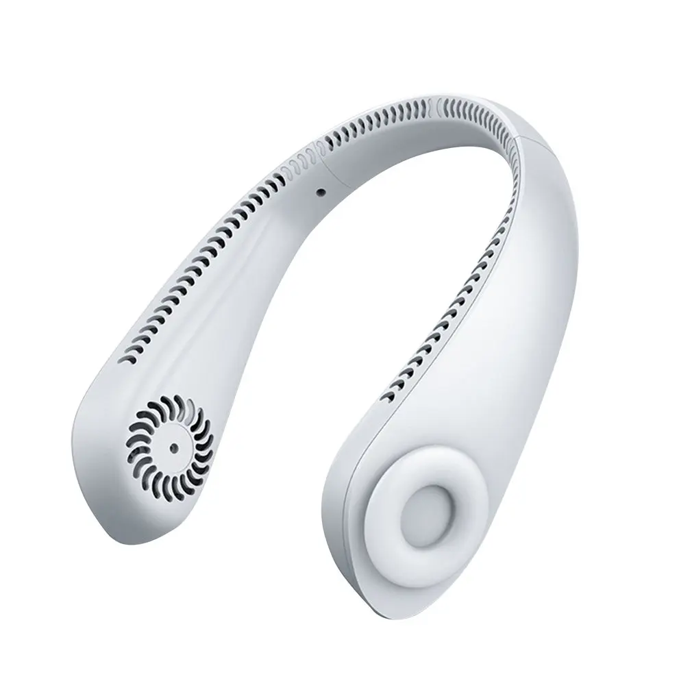 Usb Lazy Leafless Hanging Neck Mini Desktop Multifunctional Household Small Charging Silent Durable Fan