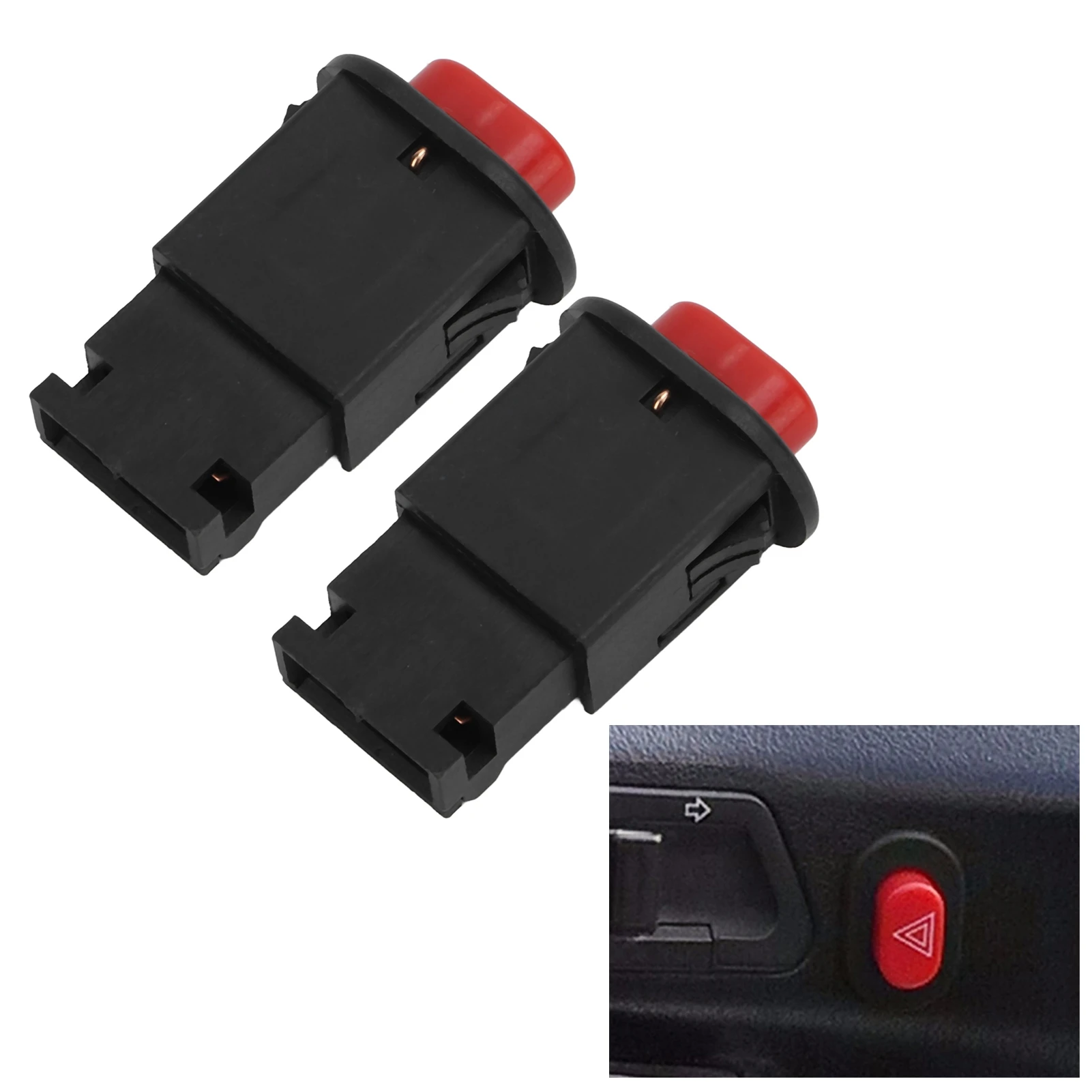 Hazard Light Switch Button Double Flash Warning Controller for Motorcycle Motorbike Scooter,Durable and easy to replace.