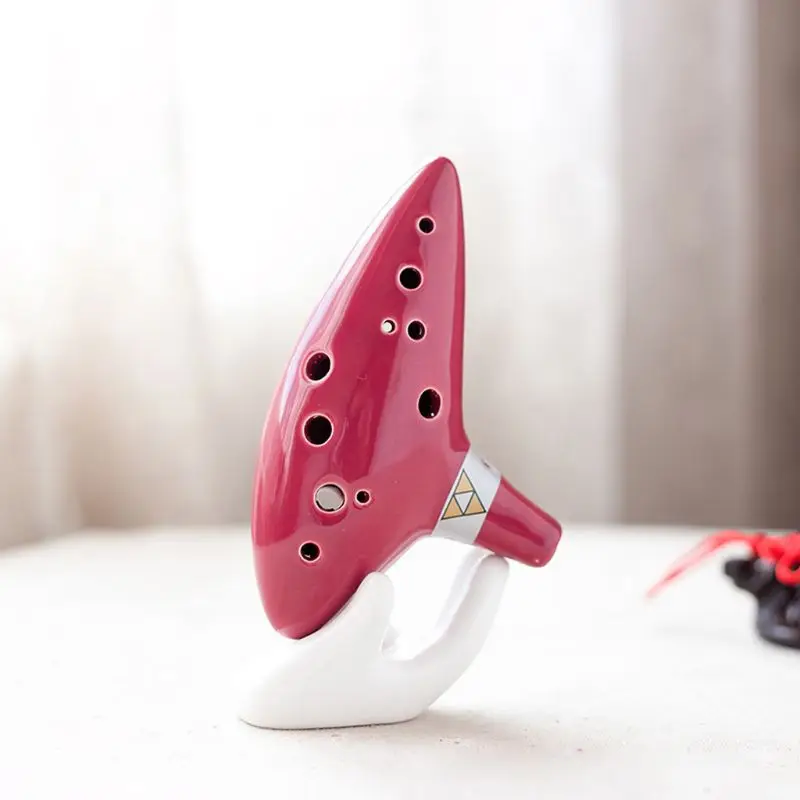 6 Holes/ 12 Holes Ocarina Display Base White Ceramic Ocarina Support Display Hand Stand Display Hand Stand Hand Holder