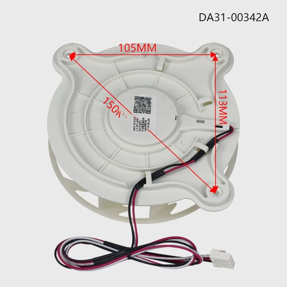 For Fridge Cooling White Cooling Fan Motor Optimal Cooling Performance Fan Refrigerator Part DC12V Power Supply