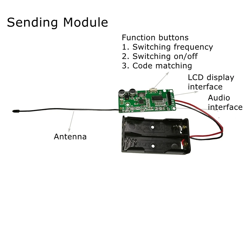 UHF High Fidelity Audio Transceiver Karaoke Wireless Dynamic Microphone Transmission Module LCD Display