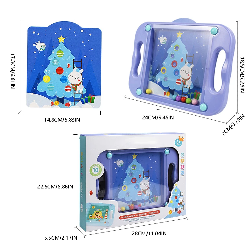 ของเล่นลูกบอลเขาวงกตแบบถือมือ เกมปริศนาพักผ่อนที่น่าสนใจ ของเล่นพกพาคลายเครียด เสริมพัฒนาการสำหรับเด็ก