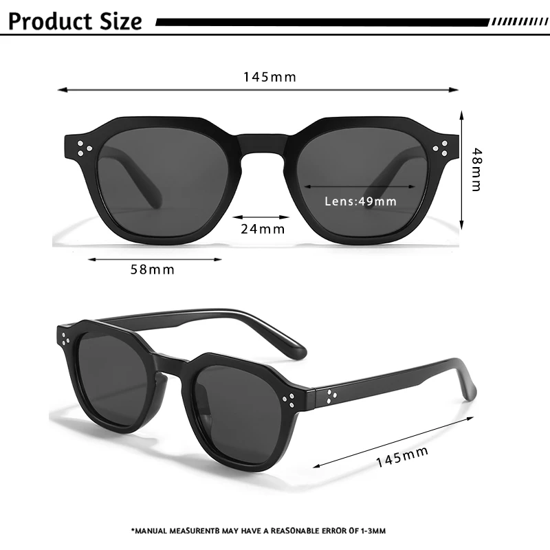 CATERSIDE Retro Polarisierte Sonnenbrille Männer Ultraleicht TR90 Rahmen Polygon Frauen Sonnenbrille Im Freien Hohe Qualität Reise Brillen – Detail 4