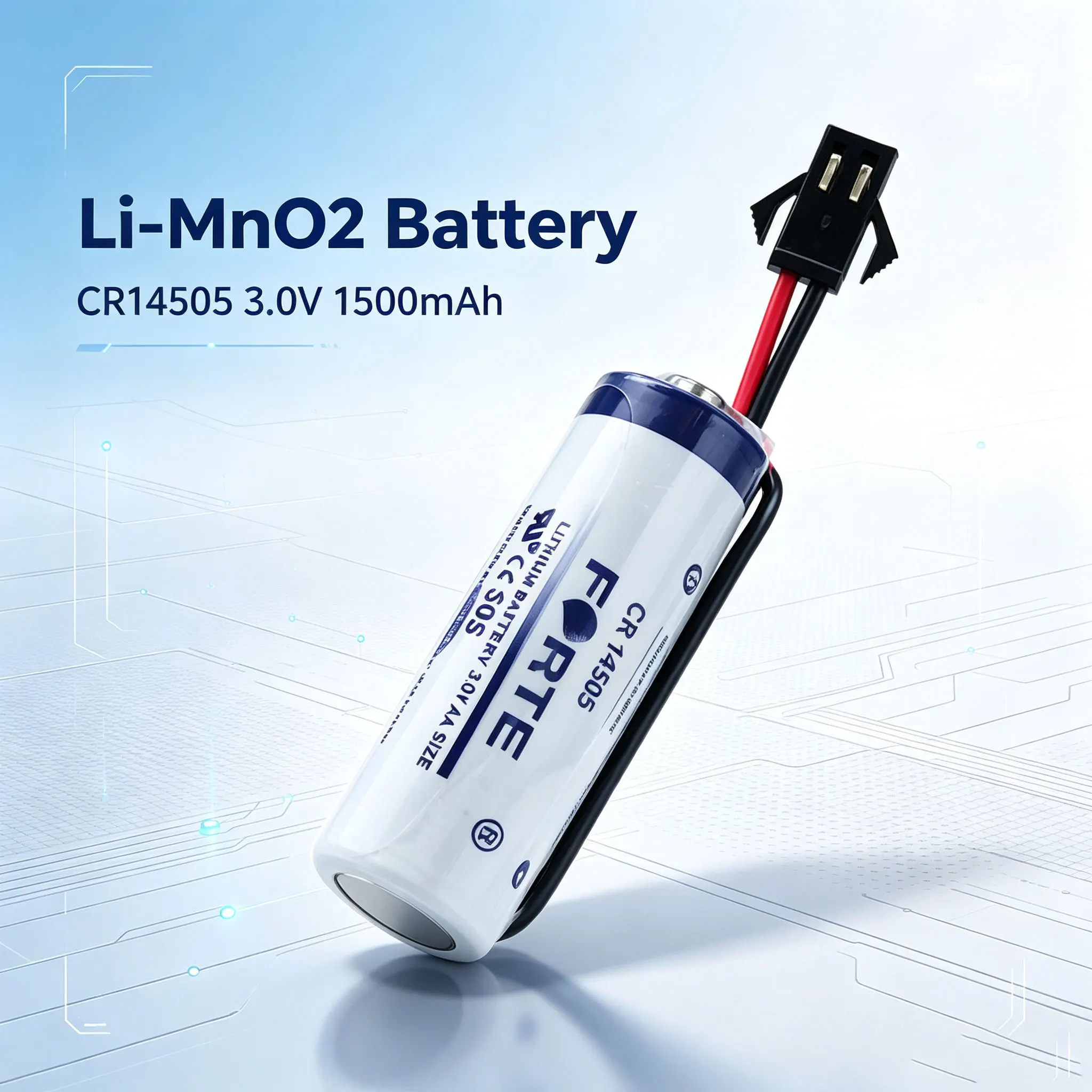 CR14505 3.0V lithium manganese battery, wireless monitoring, smoke alarm, flow meter, natural gas meter, sensor