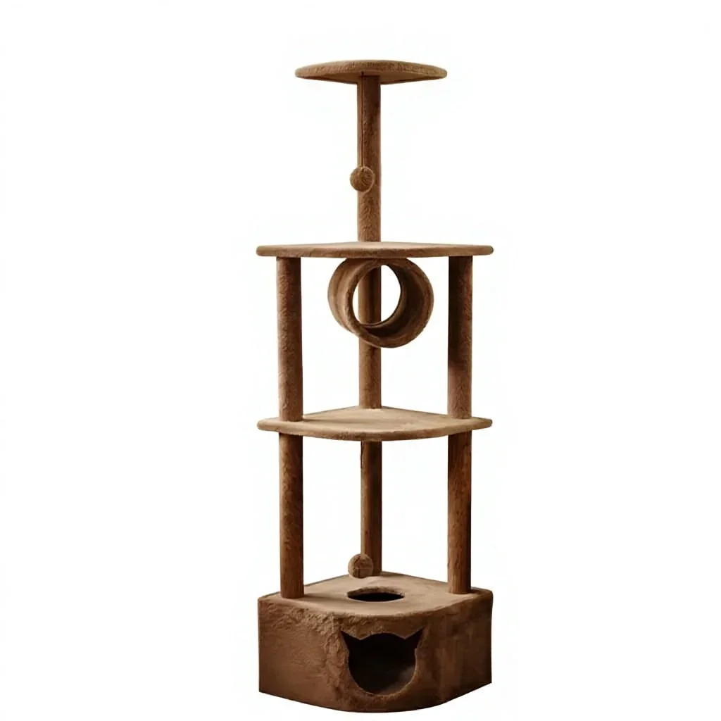 aLuxury Classic Multi-Level Eco-Friendly Durable Cat Tree Tower Premium Jute Scratching Post Carton Wholesale For Pet Stores