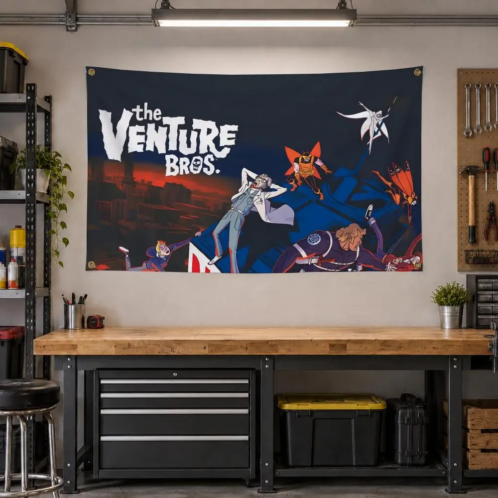 Cartoon The Venture Bros Adult Flags Personalized Banner Flag Room Dorm Camping Picnic Garage Bar Outdoor Wall Decor