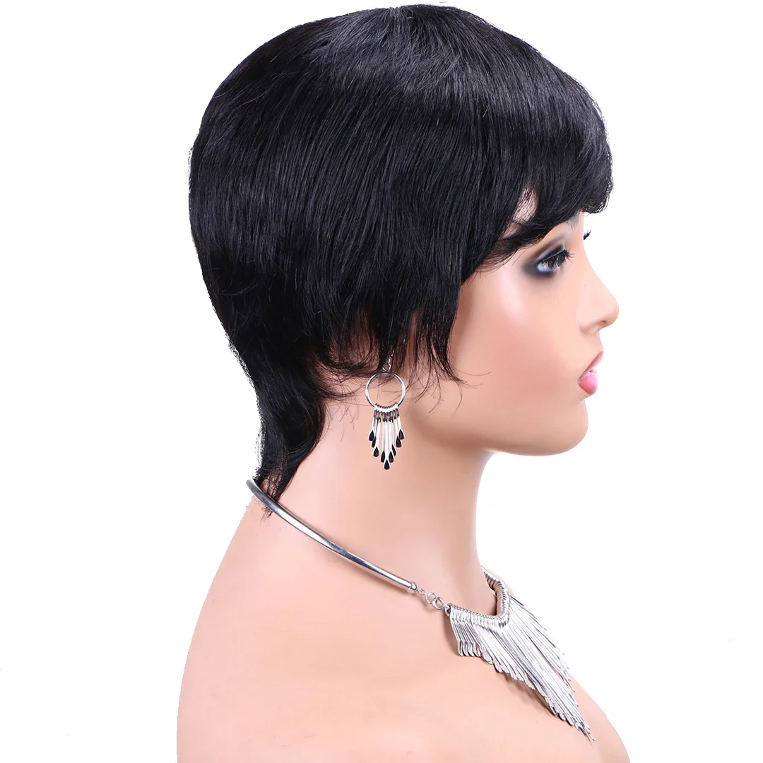 黒ウィッグ 13x4 HD 透明レースフロントウィッグ 人毛ウィッグ 100%人毛品質 180%密度人毛フルレースコスプレ