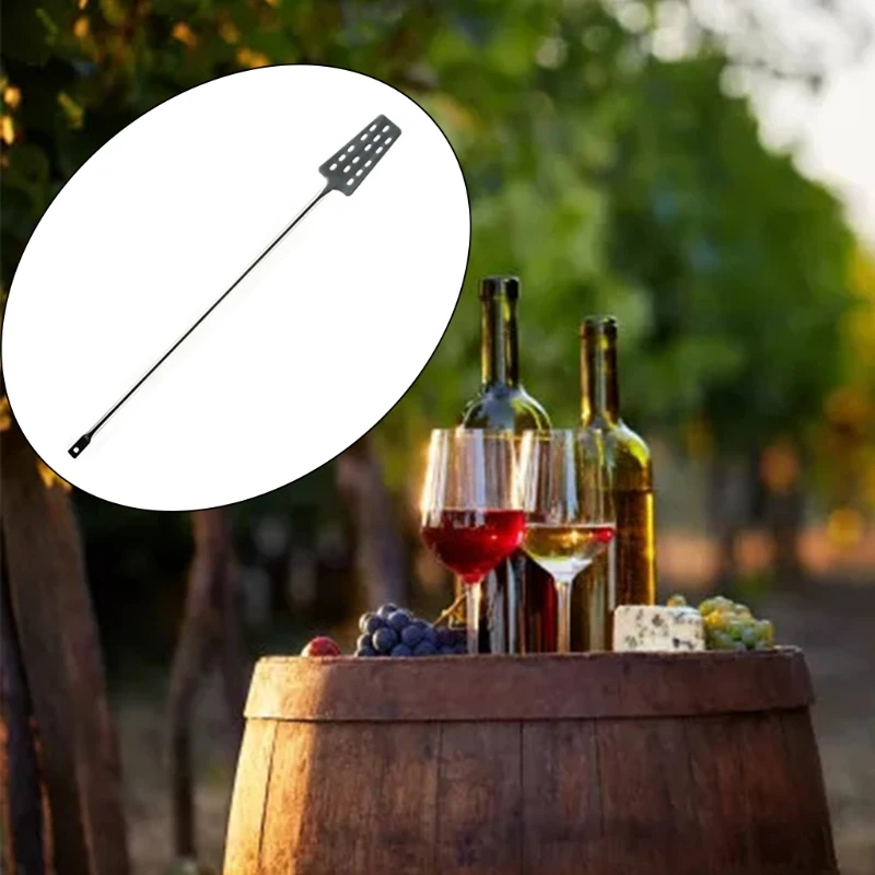 Stainless Steel Wine Tun Mixing Stirrer Paddle Homebrew with 15Holes Home Kitchen Bar Beer Wine Brewing Tool 60.5cm New