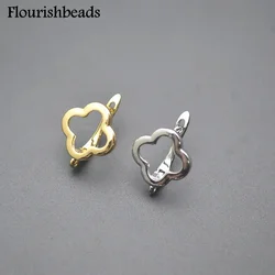 Clover Shape Howllow Out Earring Hook Leverback Clasps for DIY Women Earrings Jewelry Making 30pcs/lot
